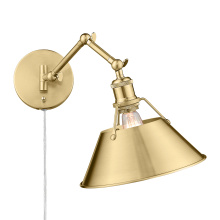 Golden 3306-A1W BCB-BCB - Yep by Golden Lighting Orwell 1-light Swing Arm in Brushed Champagne Brass